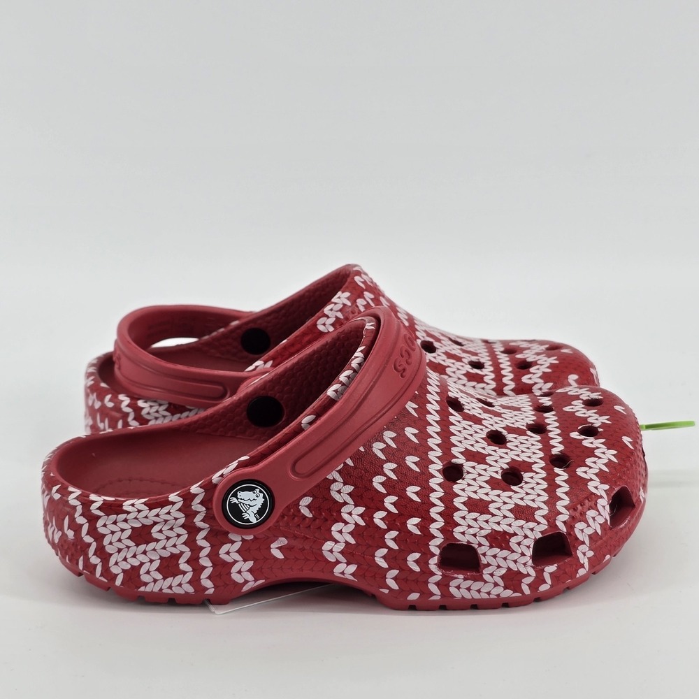 Crocs‎ Classic Clog - Seasonal Graphic 209221-90H Size C12 Holiday Sweater